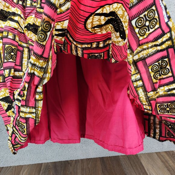 Li Li's Creations African Bird Print Midi‎ Skirt Women's Large Cotton Multicolor - Picture 3 of 11